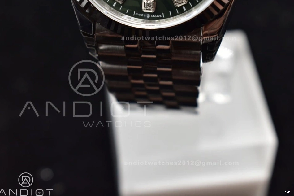 573 Best Green Bracelet Diamond VS VSF 36 ModernLook On Edition Jubilee SS 904L 126234 1:1 DateJust Steel Dial 0812